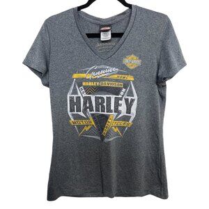 Harley Davidson Dry Fit Savannah GA Neck Tee Woman Size Large